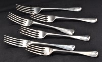 Lot 574 - Six Victorian table forks, by George Adams...