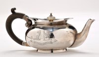 Lot 581 - An Edwardian bachelor's teapot, maker's mark...