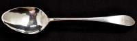 Lot 597 - A George III tablespoon, by James Cornfute,...