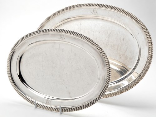 Lot 600 - Two George IV graduated meat dishes, by George...