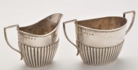 Lot 606 - A late Victorian two-handled sugar bowl and...