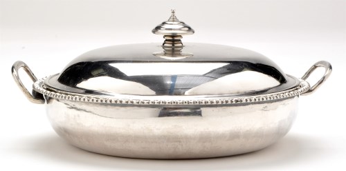 Lot 608 - A George II two-handled vegetable serving dish...