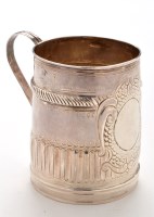Lot 611 - A Queen Anne Britannia Standard small mug, by...
