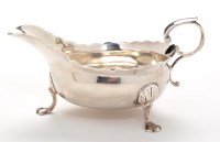 Lot 612 - A George II sauce boat, by Isaac Cookson,...