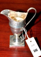 Lot 646 - A George III cream jug, possibly by Alexander...