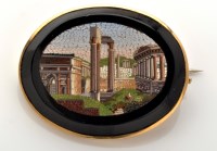 Lot 701 - An early 19th Century micro mosaic brooch, the...
