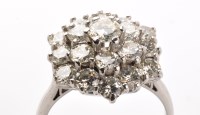 Lot 741 - A diamond cluster ring, the brilliant cut...