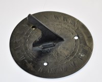 Lot 840 - An 18th Century bronze sun dial, the centre...