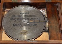 Lot 842 - An Adler walnut cased polyphon, the...