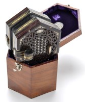 Lot 845 - Lachenal & Co, London: a hexagonal concertina,...