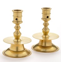 Lot 860 - A pair of 19th Century brass dwarf...