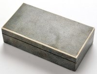 Lot 864 - Asprey, London: a shagreen cigarette box,...