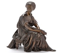 Lot 892 - A patinated bronze model of Calliope of a...