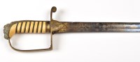 Lot 909 - A British post 1805 naval officer's sword,...