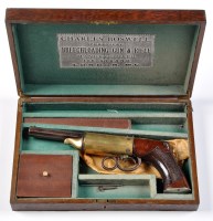 Lot 1103 - A mid 19th Century .274cal. Gallery air pistol,...