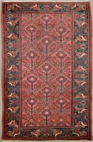 Lot 1113 - A Bijar rug, decorated with stylised floral...