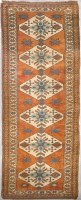 Lot 1116 - A Turkish Kars runner, with six diamond-shaped...