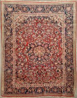 Lot 1129 - A Kashan rug, the central foliate medallion...