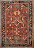 Lot 1134 - An antique Ziegler Mahal rug, the central...