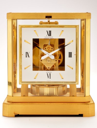 Lot 1137 - Jaeger LeCoultre: an Atmos clock, with square...