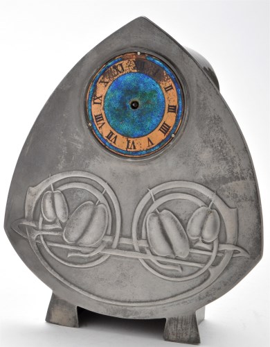 Lot 1151 - Liberty & Co: a ''Tudric'' pewter clock,...