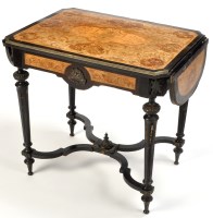 Lot 1168 - A French inlaid, ebonised and ormolu mounted...