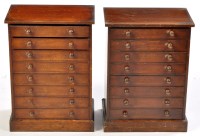 Lot 1184 - A pair of late Victorian stained softwood...