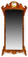 Lot 1206 - A George III style walnut wall mirror, the...