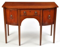 Lot 1223 - A small George III style mahogany bowfront...