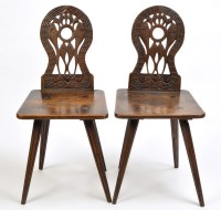 Lot 1227 - A pair of 19th Century German oak country...