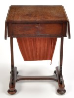 Lot 1229 - A Victorian goncalo alves work table, the...