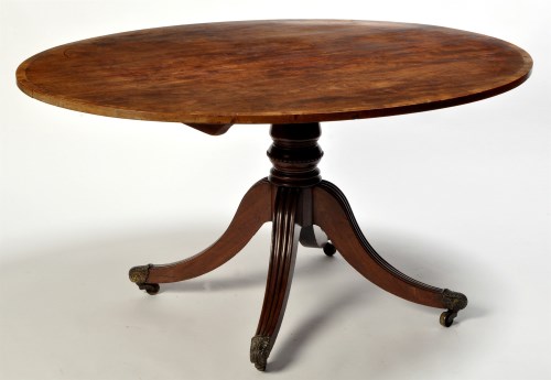 Lot 1231 - A Regency mahogany tip-up-top breakfast table,...