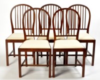 Lot 1246 - A set of six late George III style mahogany...