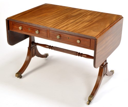 Lot 1259 - A Regency mahogany sofa table, the top with...