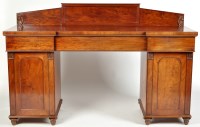 Lot 1261 - A late Georgian mahogany sideboard, with arch...