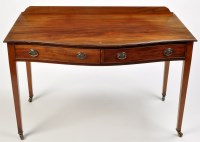 Lot 1263 - An Edwardian mahogany serpentine fronted side...