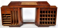 Lot 1276 - A Victorian mahogany pedestal desk, the...