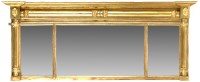 Lot 1289 - An early 19th Century triptych overmantel...