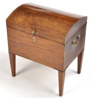 Lot 1291 - A 19th Century mahogany cellarette, the domed...