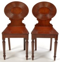 Lot 1297 - A pair of early 19th Century mahogany hall...