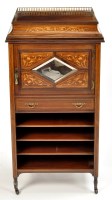 Lot 1298 - An Edwardian inlaid rosewood pedestal cabinet,...