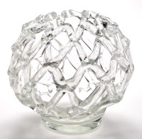 Lot 4 - A clear openwork Studio glass vase, of...
