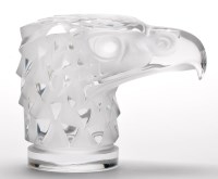 Lot 12 - Lalique: '''Tete d'aigle'' frosted glass car...