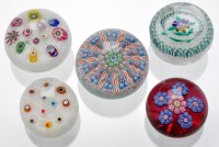 Lot 17 - Two Perthshire paperweights: millefiori on...