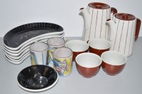 Lot 30A - North Staffordshire Pottery, Vitrock: six...