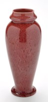 Lot 35 - Bretby: a red flambé vase, of ovoid form with...