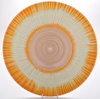 Lot 49 - Shelley: a c.1930's orange dripware charger,...