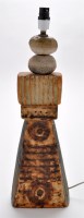 Lot 52 - Bernard Rooke: a stoneware lamp, with...