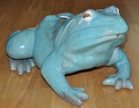 Lot 72 - A large pottery frog garden ornament, with...