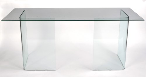Lot 87 - A modern design glass desk, with a rectangular...